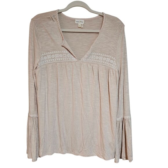 Meadow Rue Women’s Blush Med Top Embroidered Feminine Cottagecore Romantic - Picture 4 of 16